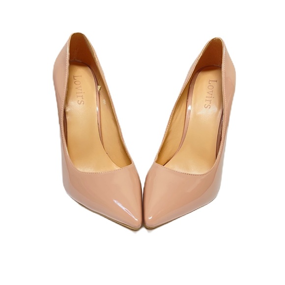 Lovris Woman's Pointed Toe Patent Pumps sz 7 blush pink - Picture 8 of 12